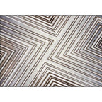 Gray contemporary rug polyester striped pattern rug washable non-slip backing rug for the living room