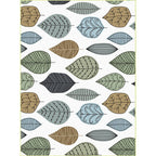 Stylish leaf pattern rug white multicolored Northern European rug polyester washable non-slip back rug for the living room
