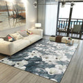 Traditional floral pattern rug white and gray oriental rug polyester washable non-slip backing rug for living room