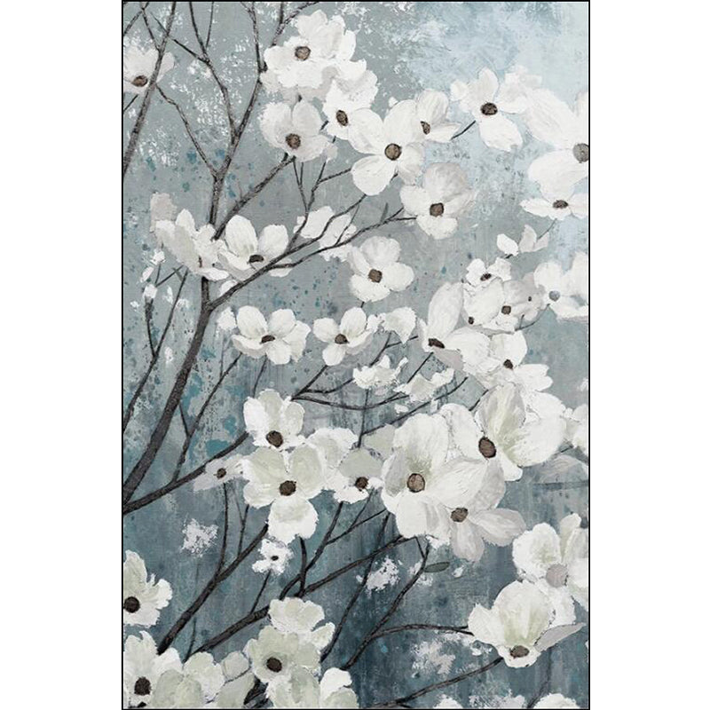 Traditional floral pattern rug white and gray oriental rug polyester washable non-slip backing rug for living room