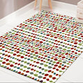 Scandinavian modern rug with white polka dot stripe pattern rug polyester 
Washable rug for home decor