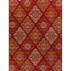 Persian checkered printed carpet with floral red polyester machine washable non-slip carpet for living room