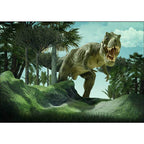 Contemporary dinosaur pattern rug Green polyester rug machine washable non-slip area rug for the bedroom