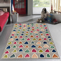 Modern living room carpet in gray Irregular triangle pattern Carpet Polyester Machine washable Non-slip area rug