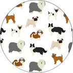 Beautiful children's rug in white with animal dog pattern Rug Polyester Washable Stain-resistant rug for the children's room