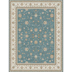 Persian geometric printed carpet green and beige polyester carpet machine washable non-slip carpet for the living room