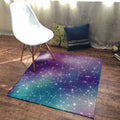 Simply modern rug in purple outer space star geometry pattern rug polyester stain-resistant rug for home decor