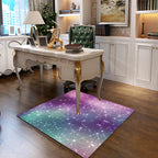 Simply modern rug in purple outer space star geometry pattern rug polyester stain-resistant rug for home decor