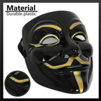 Men's Full Face Plastic Halloween Mask | Anonymous Cosplay