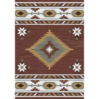 Americana Tribal geometric print carpet brown polyester carpet machine washable non-slip carpet for living room