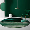 Nordic modern rug in green space planet spaceship pattern rug polyester pet-friendly rug for home decor