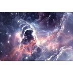 Nordic Modern Rug in purple Outer Space Galaxy Pattern Rug Polyester Stain Resistant Rug for Home Decoration