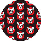 Kids Bedroom Rug in Black Animal Dog Dots Print Rug Polyester Stain Resistant Pet Friendly Area Rug