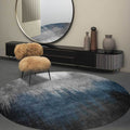 Blue and gray modern rug polyester ombre pattern rug washable non-slip backing rug for the living room