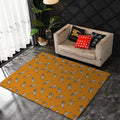 Unique zebra pattern rug orange slouch rug polyester washable non-slip bottom rug for the living room