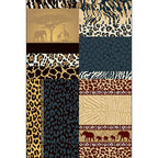 Brown novelty carpet polyester animal skin print carpet washable non-slip backing carpet for living room