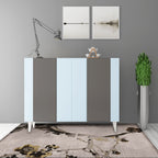 Retro Ink Wash Painting Rug with Floral Khaki Oriental Carpet Washable Polyester Non-slip Backing Area Rug for Bedroom