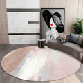 Contemporary brush stroke pattern rug Pink Polyester rug Machine washable Non-slip rug for the bedroom