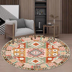 Pink and orange southwestern carpet polyester tribal pattern carpet washable non-slip backing carpet for living room
