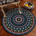 Americana concentric circles pattern rug blue and green polyester rug machine washable non-slip rug for the bedroom