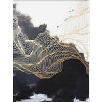 Traditional swirl stripe pattern rug black and white oriental rug polyester washable non-slip backing rug for living room
