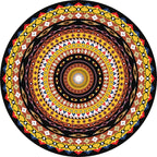 Orange Sou'wester Rug Polyester concentric circles pattern rug washable non-slip backing rug for living room