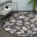 Griess Vintage Carpet Polyester Flower and Leaf Pattern Carpet Washable Non-Slip Underlay Carpet for Living Room