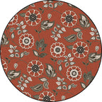 Griess Vintage Carpet Polyester Flower and Leaf Pattern Carpet Washable Non-Slip Underlay Carpet for Living Room
