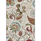 White Vintage Carpet Polyester Paisley Pattern Carpet Washable Non-Slip Back Carpet for Living Room