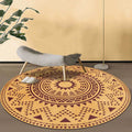 Blue and green southwest rug Polyester geometric pattern rug washable non-slip backing rug for living room