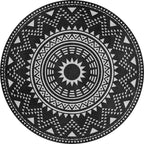 Blue and green southwest rug Polyester geometric pattern rug washable non-slip backing rug for living room