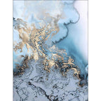 Unique Watercolor Pattern Carpet Blue and Grey Modern Carpet Polyester Washable Non-Slip Backing Area Rug for Living Room