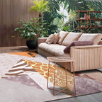 Funky Animal Skin Print Rug Pink Nordic Rug Polyester Washable Non-Slip Back Rug for Living Room