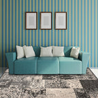 Gray Shabby Chic Carpet Polyester Tribal Pattern Carpet Washable Non-slip Backing Carpet for Living Room