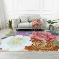 Retro floral pattern rug Multicolor shabby chic rug polyester washable non-slip bottom rug for living room