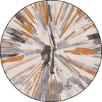 Stylish Abstract Area Rug Gray and Brown Nordic Area Rug Polyester Washable Non-Slip Back Area Rug for Living Room