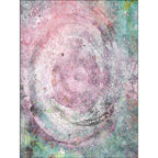 Modern abstract rug Pink and Green polyester rug machine washable non-slip rug for bedroom