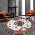 Brown and Beige Southwestern Carpet Polyester Tribal Pattern Carpet Washable Non-Slip Back Carpet for Living Room
