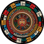 Multicolored southwestern rug made of polyester with tribal pattern, washable, non-slip backing rug for the living room