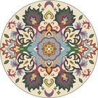 Persian flower pattern rug yellow and green polyester rug machine washable non-slip rug for the bedroom