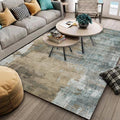 Casual Modern Rug in Green and Brown Abstract Cement Pattern Rug Polyester Washable Non-Slip Rug for Home Decor