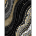 New Modern Carpet in Black and Gold Abstract Stone Vein Pattern Carpet Polyester Washable Carpet for Home Decoration
