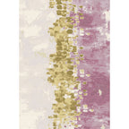 Ivory and Pink Bedroom Rug Modern Abstract Painting Pattern Rug Polyester Washable Rug