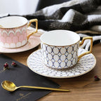 Coffee cups + plates + spoons