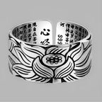 Positive Thoughts Lotus Pattern Ring
