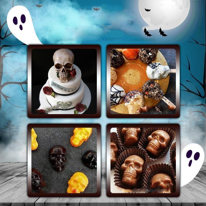 3D skull cake pan