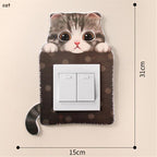 Cartoon Room Decor Silicone On-off Switch Wall Sticker