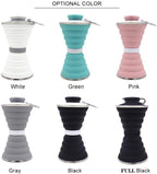 Sports outdoor silicone kettle folding cup