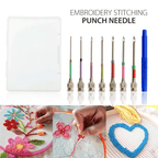Embroidery Punch Needle Set with Interchangeable Heads