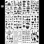 Fast Draw Stencil Art Templates (12 Sheets/Set )